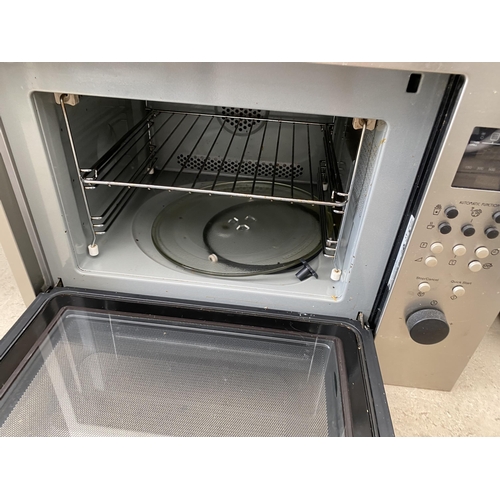 2398 - A SILVER ZANUSSI BUILT IN MICROWAVE