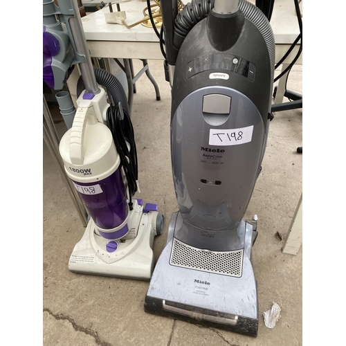 2404 - TWO VACUUM CLEANERS TO INCLUDE A MIELE