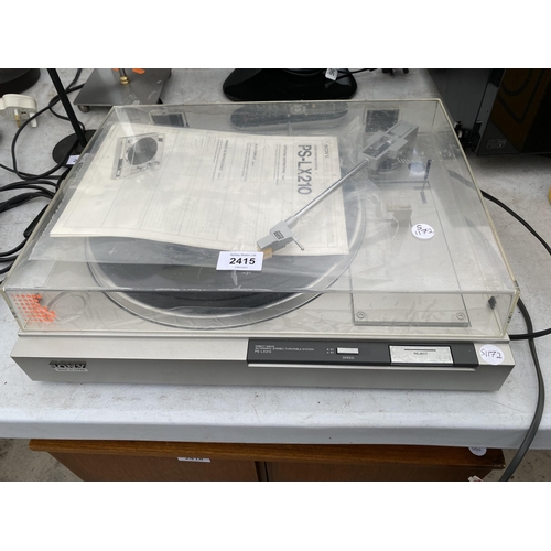 2415 - A SONY PS-LX210 RECORD PLAYER