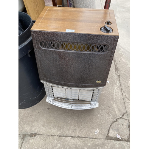 A VALOR GAS HEATER COMPLETE WITH GAS BOTTLE ETC