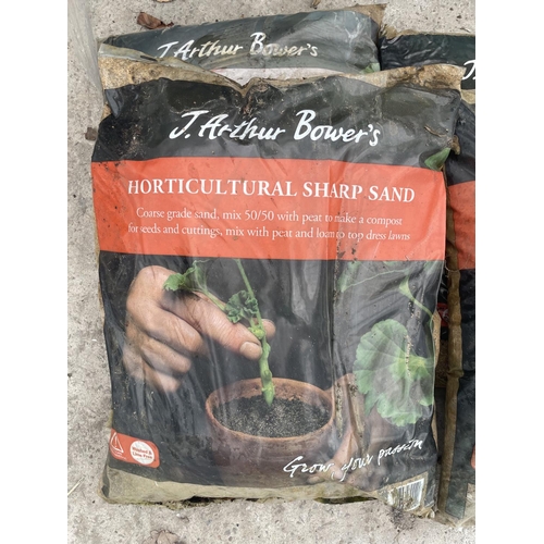 228 - FOUR BAGS OF J ARTHUR BOWERS HORTICULTURAL SHARP SAND 20KG BAGS NO VAT