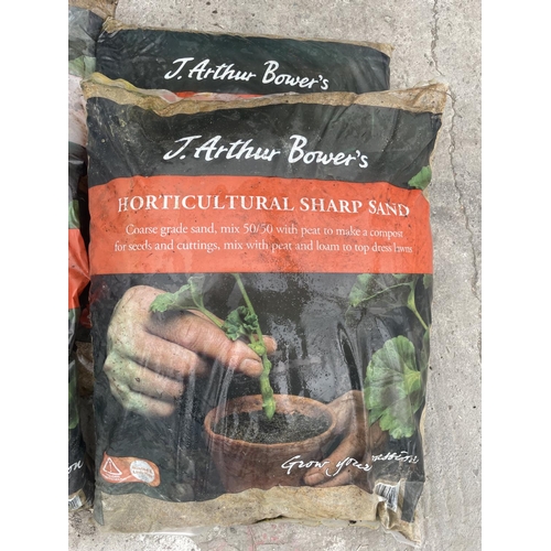 229 - FOUR BAGS OF J ARTHUR BOWERS HORTICULTURAL SHARP SAND 20KG BAGS NO VAT