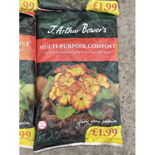 232 - TEN 2KG BAGS OF J ARTHUR BOWERS MULTI PURPOSE COMPOST NO VAT