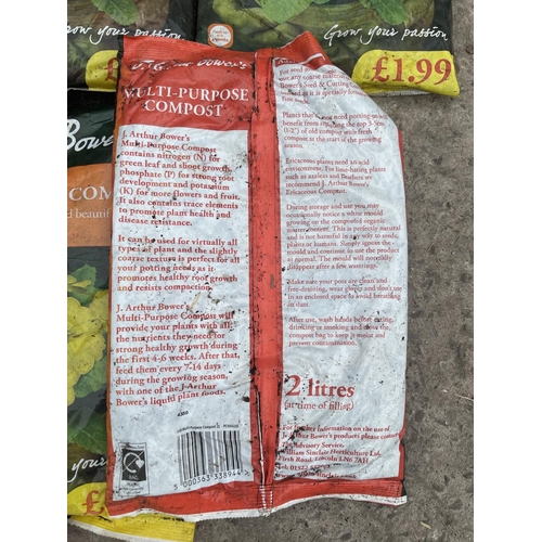 232 - TEN 2KG BAGS OF J ARTHUR BOWERS MULTI PURPOSE COMPOST NO VAT