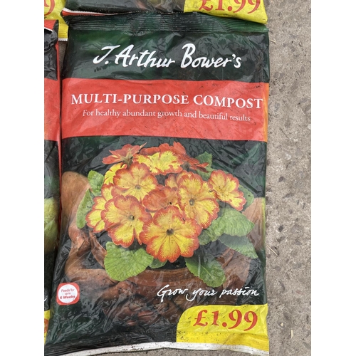 233 - TEN 2KG BAGS OF J ARTHUR BOWERS MULTI PURPOSE COMPOST NO VAT