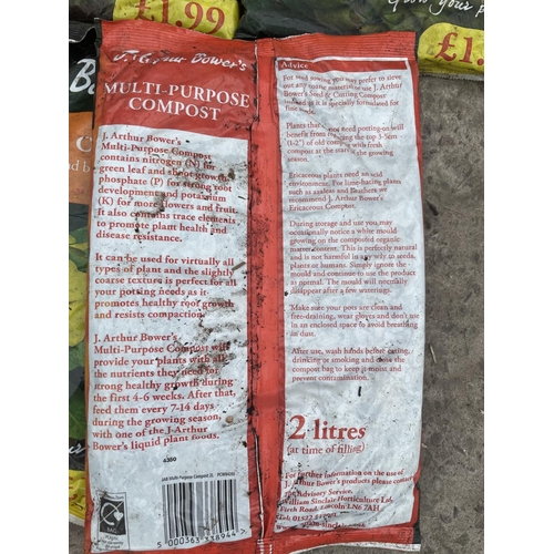 233 - TEN 2KG BAGS OF J ARTHUR BOWERS MULTI PURPOSE COMPOST NO VAT