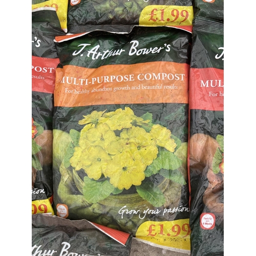 234 - TEN 2KG BAGS OF J ARTHUR BOWERS MULTI PURPOSE COMPOST NO VAT