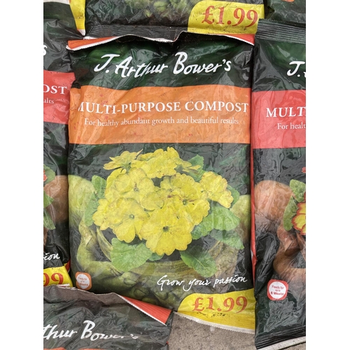 235 - TEN 2KG BAGS OF J ARTHUR BOWERS MULTI PURPOSE COMPOST NO VAT