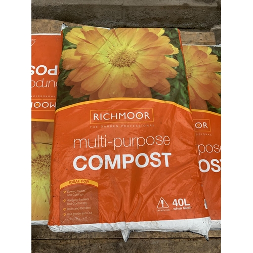 66 - FIVE BAGS OF RICHMOOR MULTI PURPOSE COMPOST 40L NO VAT