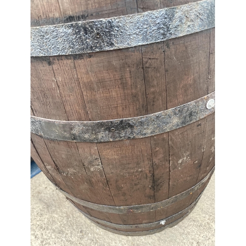 113 - AN OAK BARREL NO VAT