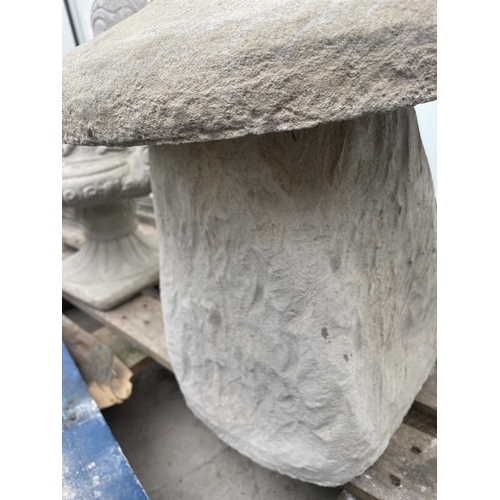 80 - A CONCRETE STADDLE STONE NO VAT