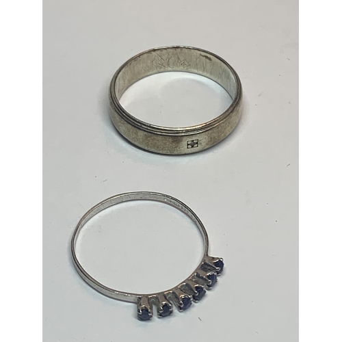 529 - FOUR VARIOUS SILVER RINGS