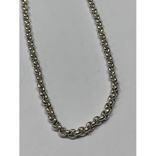 530 - A SILVER BELCHER CHAIN NECKLACE LENGTH 18 INCHES