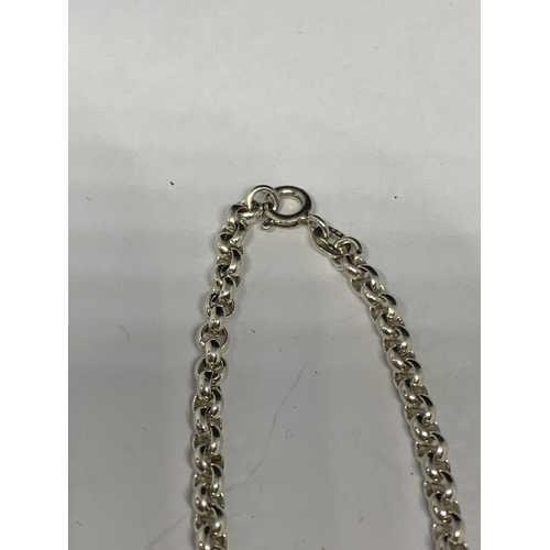 530 - A SILVER BELCHER CHAIN NECKLACE LENGTH 18 INCHES