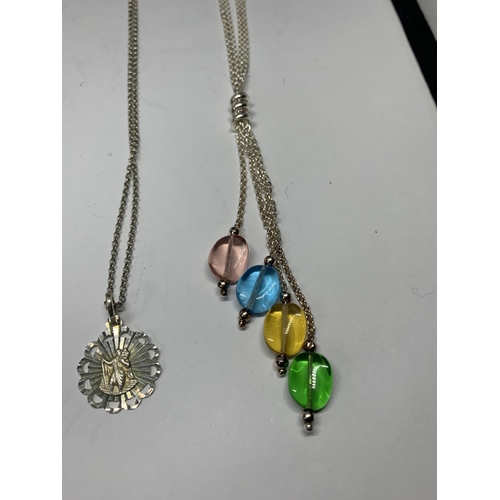 532 - FOUR SILVER NECKLACES