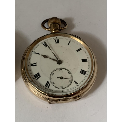 598 - TWO POCKET WATCHES ONE GOLD PLATED