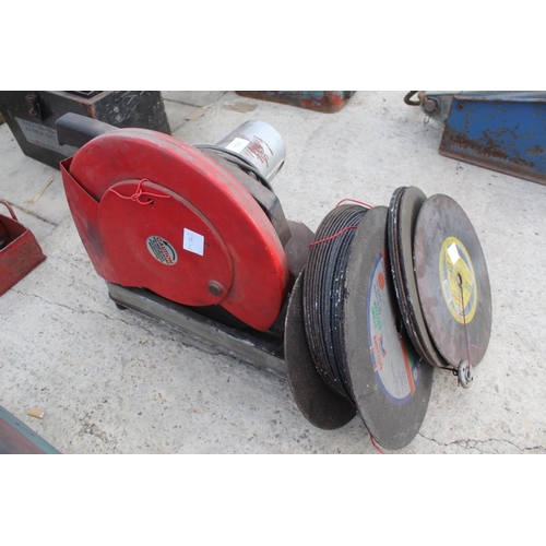 100 - CLARKE CHOPSAW AND 26 DISCS  NO VAT