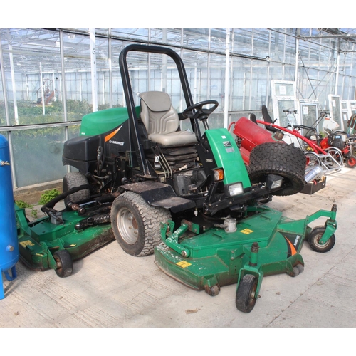 111 - RANSOMES JACOBSEN HR6010 RIDE ON GANG MOWER WITH A MANUAL NO VAT