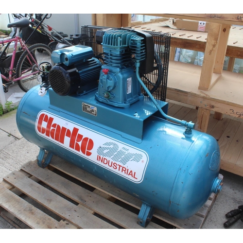 150 - CLARKE AIR INDUSTRIAL COMPRESSOR  NO VAT