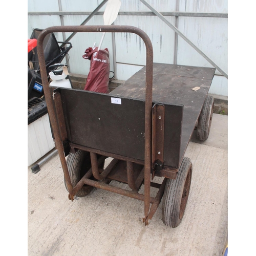 16 - A 4 WHEEL TROLLEY  NO VAT