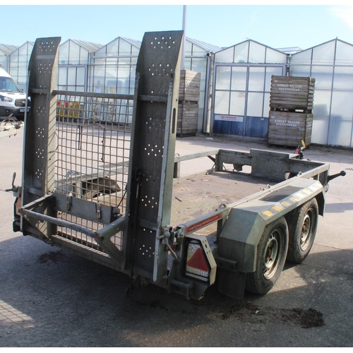 214 - A NUGENT TWIN AXLE  PLANT TRAILER 9'2