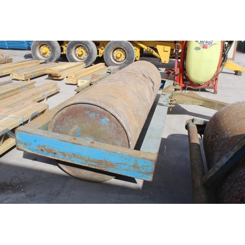 239 - A PAIR OF DRAG BALLAST LAND ROLLERS + VAT