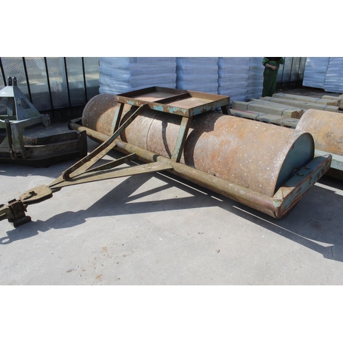 239 - A PAIR OF DRAG BALLAST LAND ROLLERS + VAT