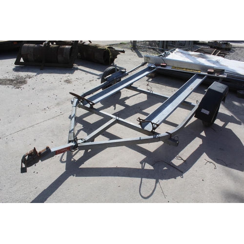 254 - INDESPENSION TWIN BIKE TRAILER + VAT