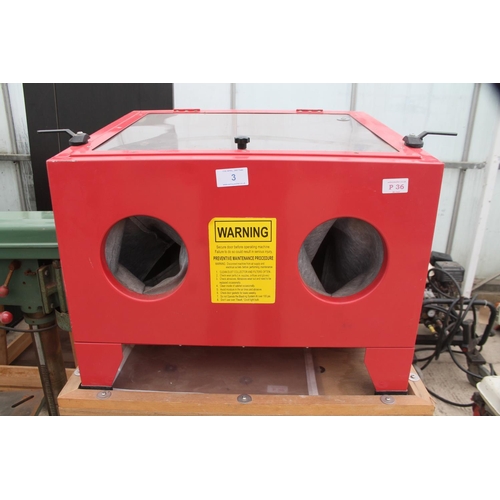 3 - A SANDBLASTING CABINET   NO VAT