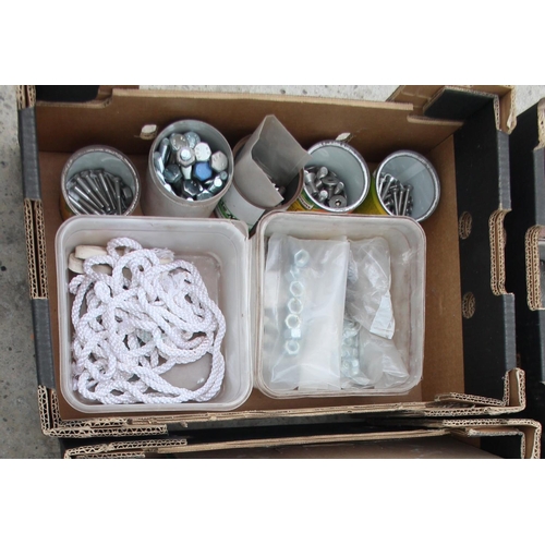 31 - 3 BOXES OF VARIOUS TOOLS INCLUDING GRINDING DISCS, NUTS AND BOLTS ETC  NO VAT