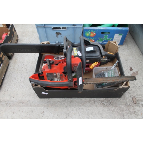 33 - HOMELITE CSP 3314 CHAINSAW AND HOMELITE V1 SUPER 2SL CHAINSAW  NO VAT