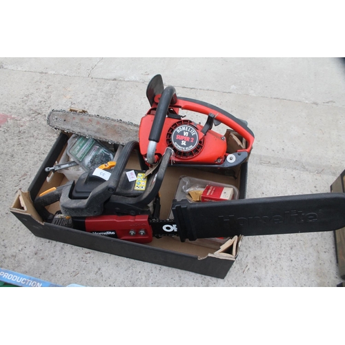 33 - HOMELITE CSP 3314 CHAINSAW AND HOMELITE V1 SUPER 2SL CHAINSAW  NO VAT