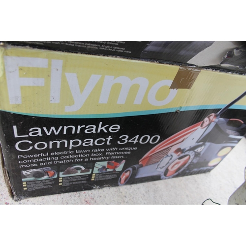 53 - UNUSED FLYMO LAWN RAKE MODEL 3400  NO VAT