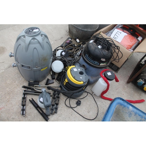 56 - 3 VARIOUS PUMPS, CLEANER AND EXTRACTOR  NO VAT