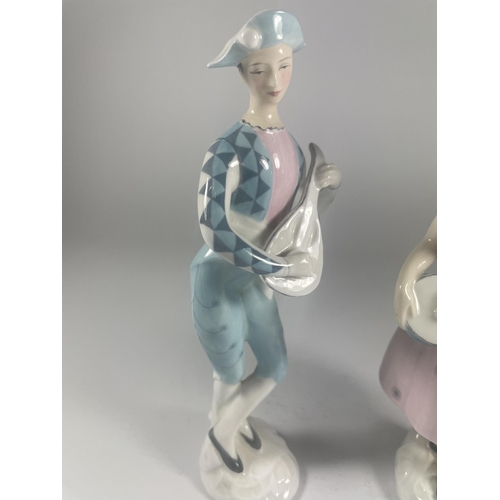 707 - TWO ROYAL DOULTON FIGURES - COLUMBINE HN2185 & HARLEQUIN HN2186