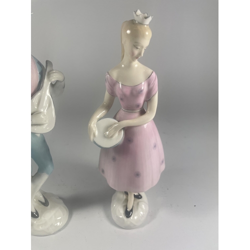 707 - TWO ROYAL DOULTON FIGURES - COLUMBINE HN2185 & HARLEQUIN HN2186