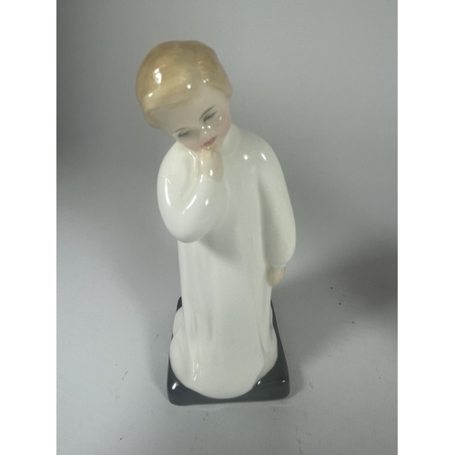 719 - TWO ROYAL DOULTON FIGURES - BEDTIME (A/F) & DARLING