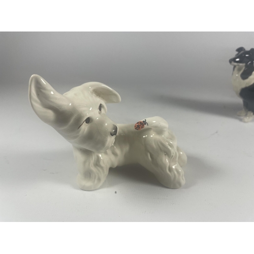 725 - TWO BESWICK DOGS - COLLIE AND SCOTTIE DOG