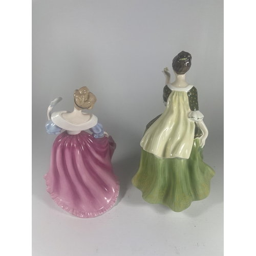 734 - TWO ROYAL DOULTON LADY FIGURES - PRETTY LADIES AMY & FLEUR HN2368