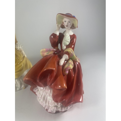 737 - TWO ROYAL DOULTON LADY FIGURES - CORALIE HN2307 & TOP O' THE HILL