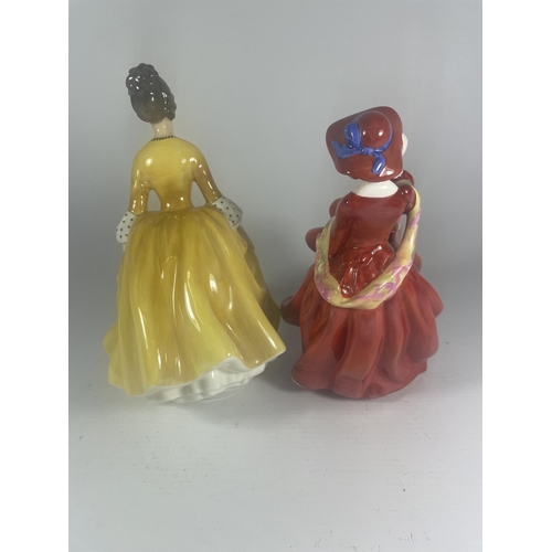 737 - TWO ROYAL DOULTON LADY FIGURES - CORALIE HN2307 & TOP O' THE HILL