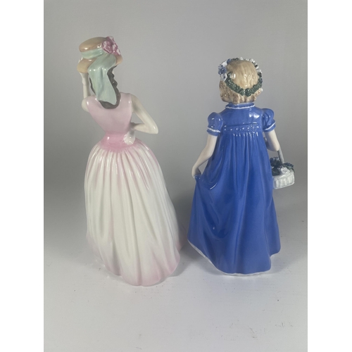 739 - TWO LADY FIGURES TO INCLUDE A ROYAL DOULTON HAPPY BIRTHDAY HN4215