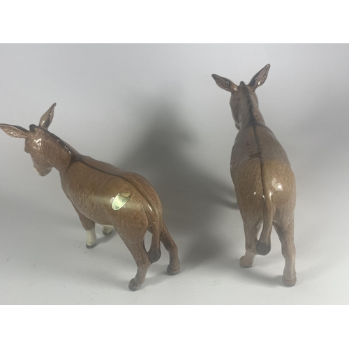 744 - TWO BESWICK DONKEY FIGURES