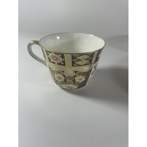 778 - A ROYAL CROWN DERBY IMARI '2451' PATTERN CUP, SAUCER & SIDE PLATE TRIO