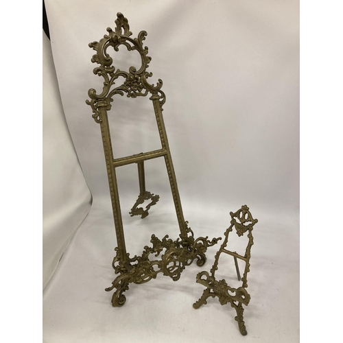 24 - TWO GILT DESIGN DECORATIVE GILT EASELS