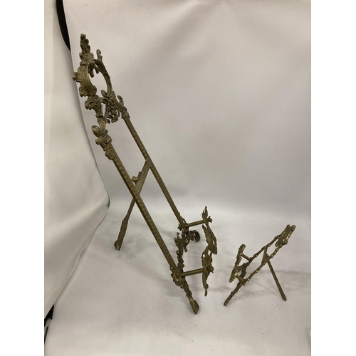 24 - TWO GILT DESIGN DECORATIVE GILT EASELS