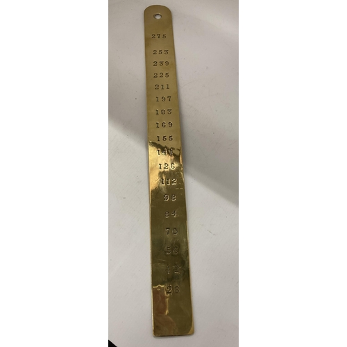 26 - A VINTAGE BRASS MEASURING / SURVEYORS STICK