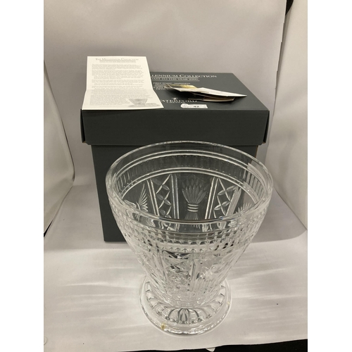 42 - A BOXED WATERFORD CRYSTAL TOASTS TO THE YEAR 2000 GLASS MILLENIUM CHAMPAGNE BUCKET