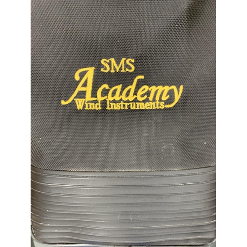 157 - AN SMS ACADEMY BLACK CLARINET IN A FITTED SOFT CASE