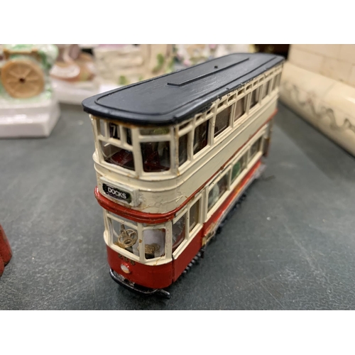 162 - A VINTAGE TENSHENDO MODEL KIT TRAM